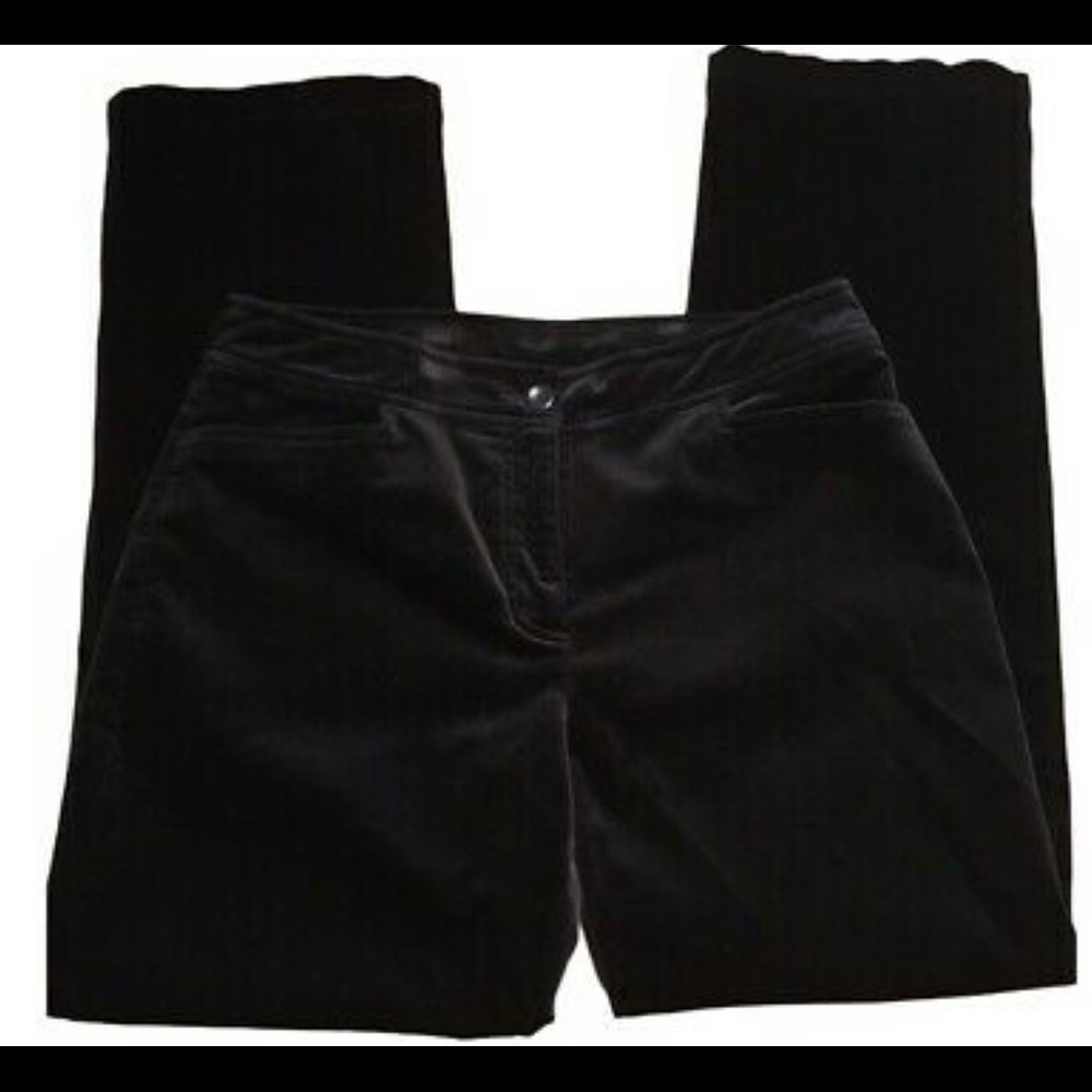 EILEEN FISHER BLACK VELVET PANTS 👖 - Picture 3 of 8